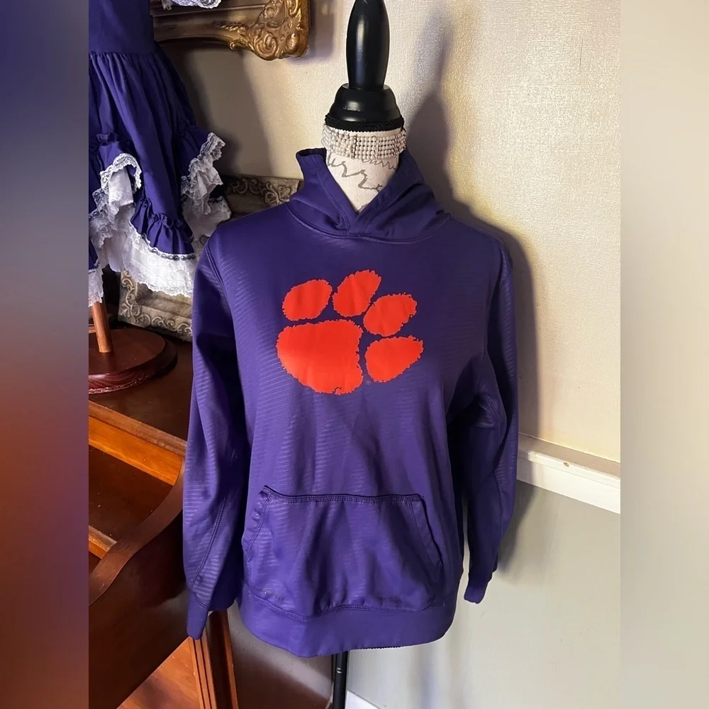 💜 Nike Clemson Tigers Therma Fit Pullover Hoodie Size XL